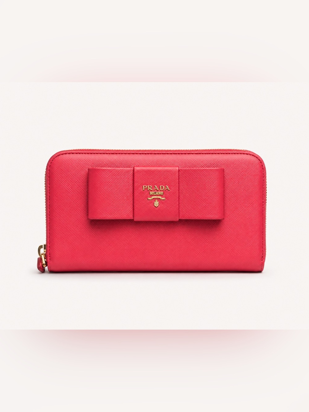 HOT PINK PRADA ZIPPY WALLET